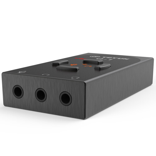 Placa de Som para Jogos Q1 com Áudio USB 7.1 e Adaptador para Microfone de 3,5 mm 2