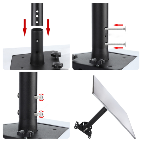 Väggmonterat kit kompatibelt satellitmottagarefäste 2
