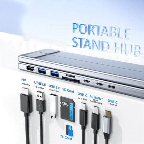 Estação de docking USB-C 8 em 1 para notebook 1