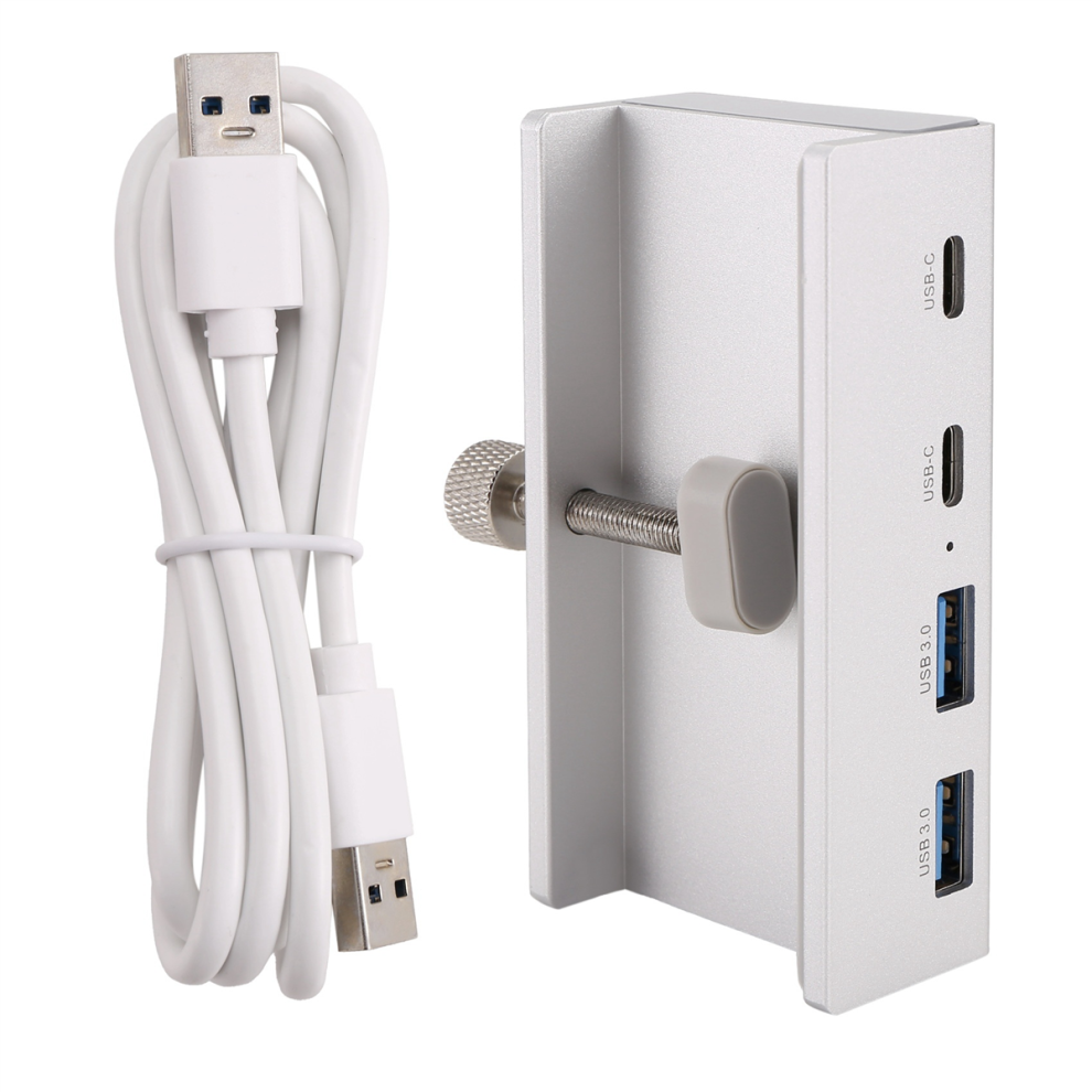 Usb 3.0 Hub Aluminum Clip-On Typec Hub Desktop Splitter For Laptops 4853878262614