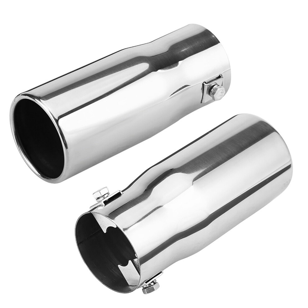 Car Modification Stainless Steel Exhaust Muffler Pipe Rear Tailpipe End Throat Flat 8481324528067