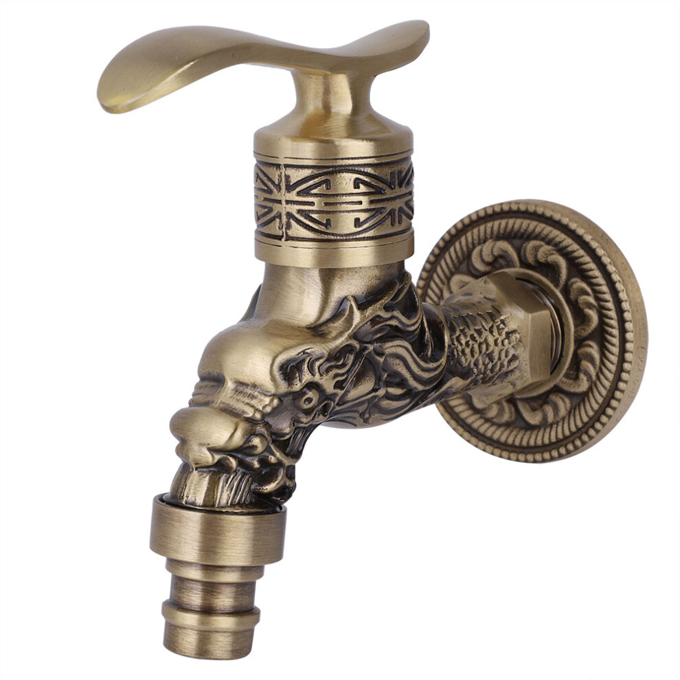 G1/2" Antique Brass Laundry Bathroom Washing Machine Wall Mounted Water Faucet Single Cold Tap 5051324528300