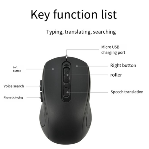Wireless Mouse AI Intelligent Voice Intelligent Speech black 1