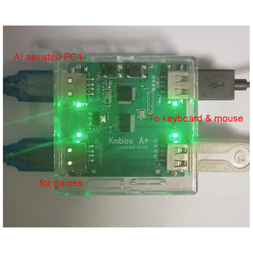 Controller tastiera e mouse Kmbox A+ per modalità AI DMA One-PC e Two-PC 2
