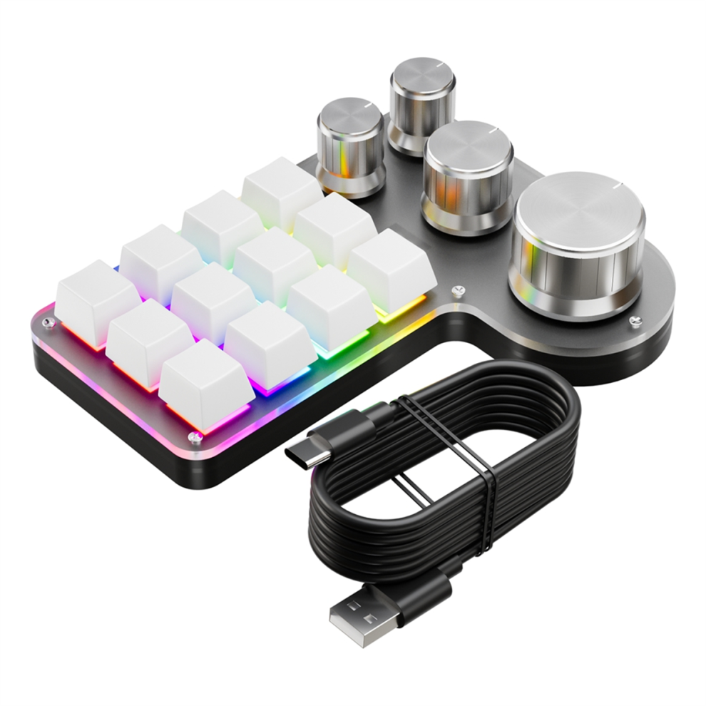 Hotswap Programming Macro Gaming Keypad White 4853878266186