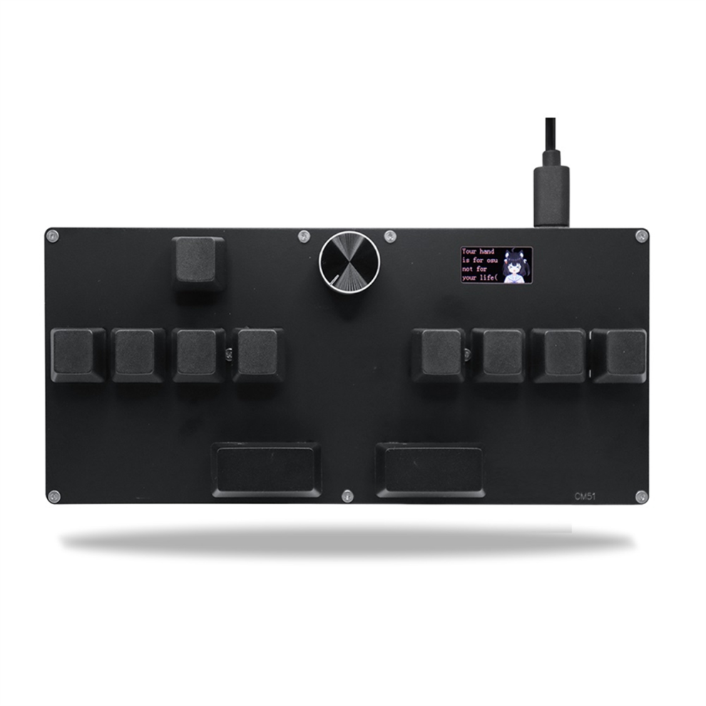 Cm51 Osu Gaming Keyboard Knob Screen Copy Paste Shotcut Black 4853878265639