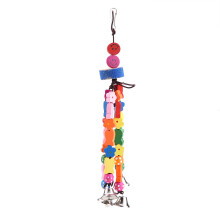 Bird Chewing Toy Parrots Cage Bite Toys Pet Bird Chewing Hanging Toy Wooden Block Bird Toys