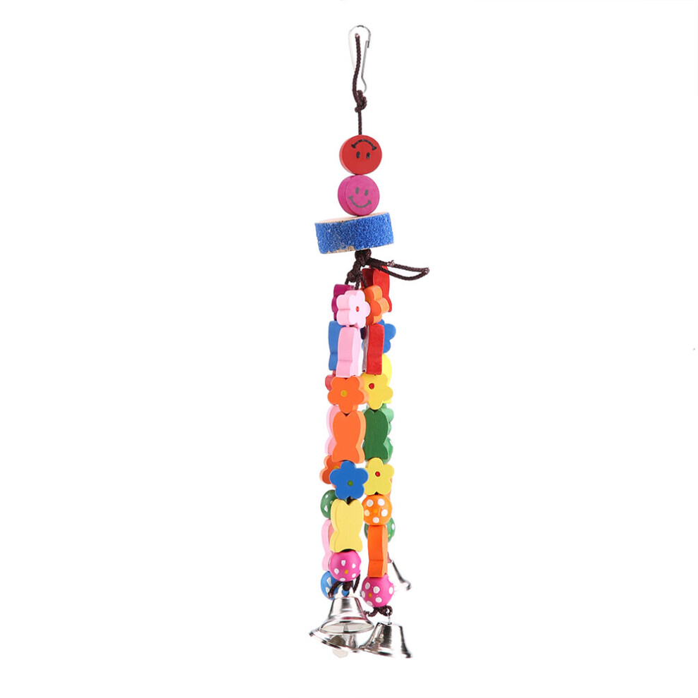 Bird Chewing Toy Parrots Cage Bite Toys Pet Bird Chewing Hanging Toy Wooden Block Bird Toys