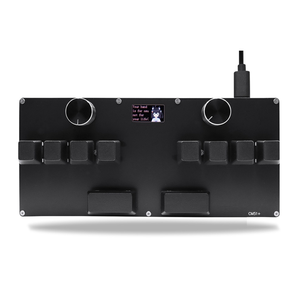 Cm51+ Osu Gaming Keyboard With Knob Screen Copy Paste Shotcut Black 4853878265653