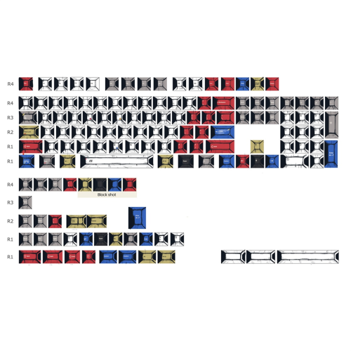 Teclas PBT estilo cómic para teclados mecánicos 2