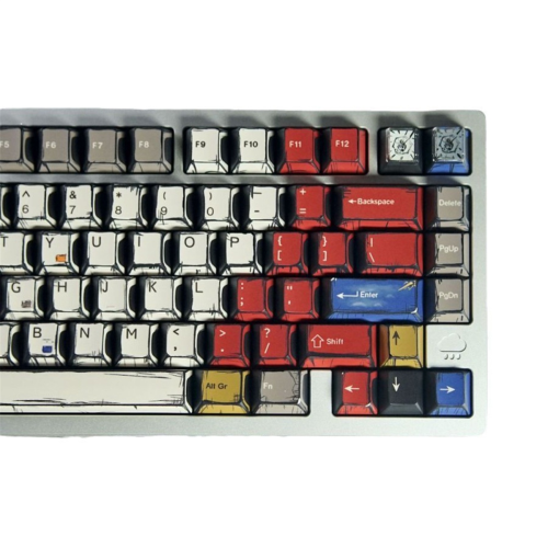 Teclas PBT estilo cómic para teclados mecánicos