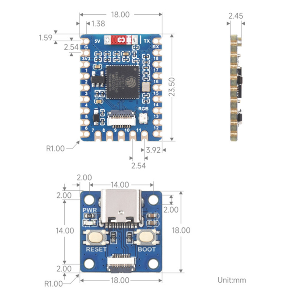 Esp32-S3-Tiny Development Board Bluetooth Le+2.4 Ghz Wi-Fi 4853878272002