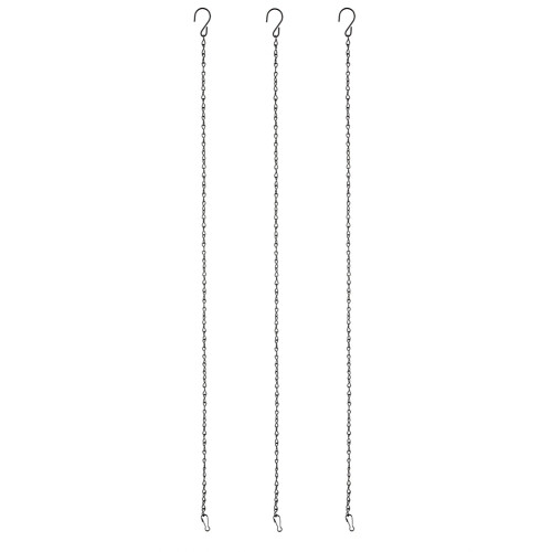 3 PCS Garden Planter Flower Pot Basket Replacement Iron Hanging Chain    Hooks Set 1