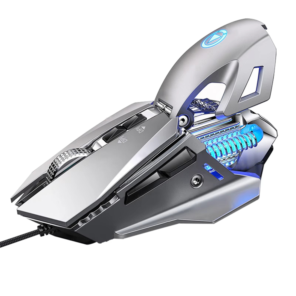 G10 Usb Wired Macro Programming Gaming Mouse Silver 4853878268036