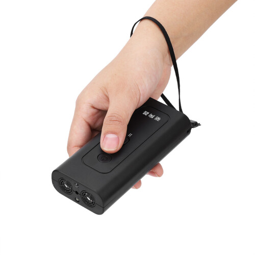 Black Ultrasonic Dog Repeller Anti Barking Stop Bark Training Device with Charging Cable