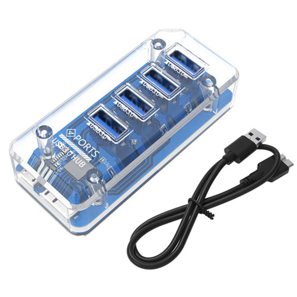 4Xusb3.0 Splitter Hub Laptop Desktop Computer Hub,Rectangular Model 4853878279193