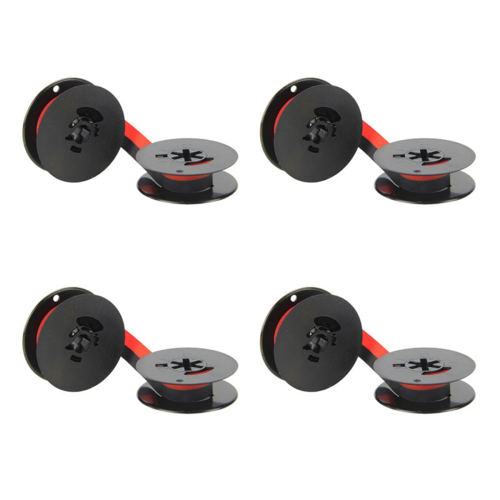 4Pcs Typewriter Ribbon Twin Spool Typewriter Ribbon Ink(Black&Red)