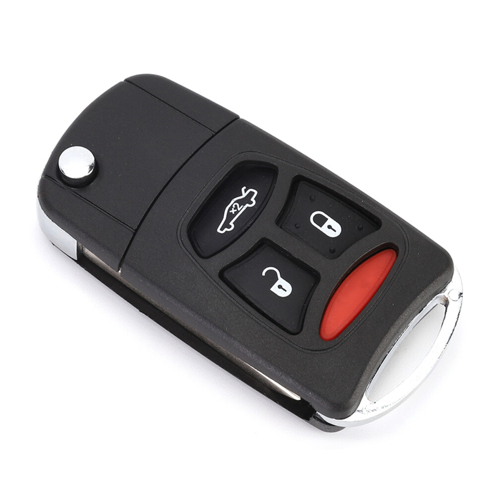 3 Panic Button Folding Remote Flip Shell Key Fob Case Cover Fit For Chrysler 300 2005-2007 9451324529974