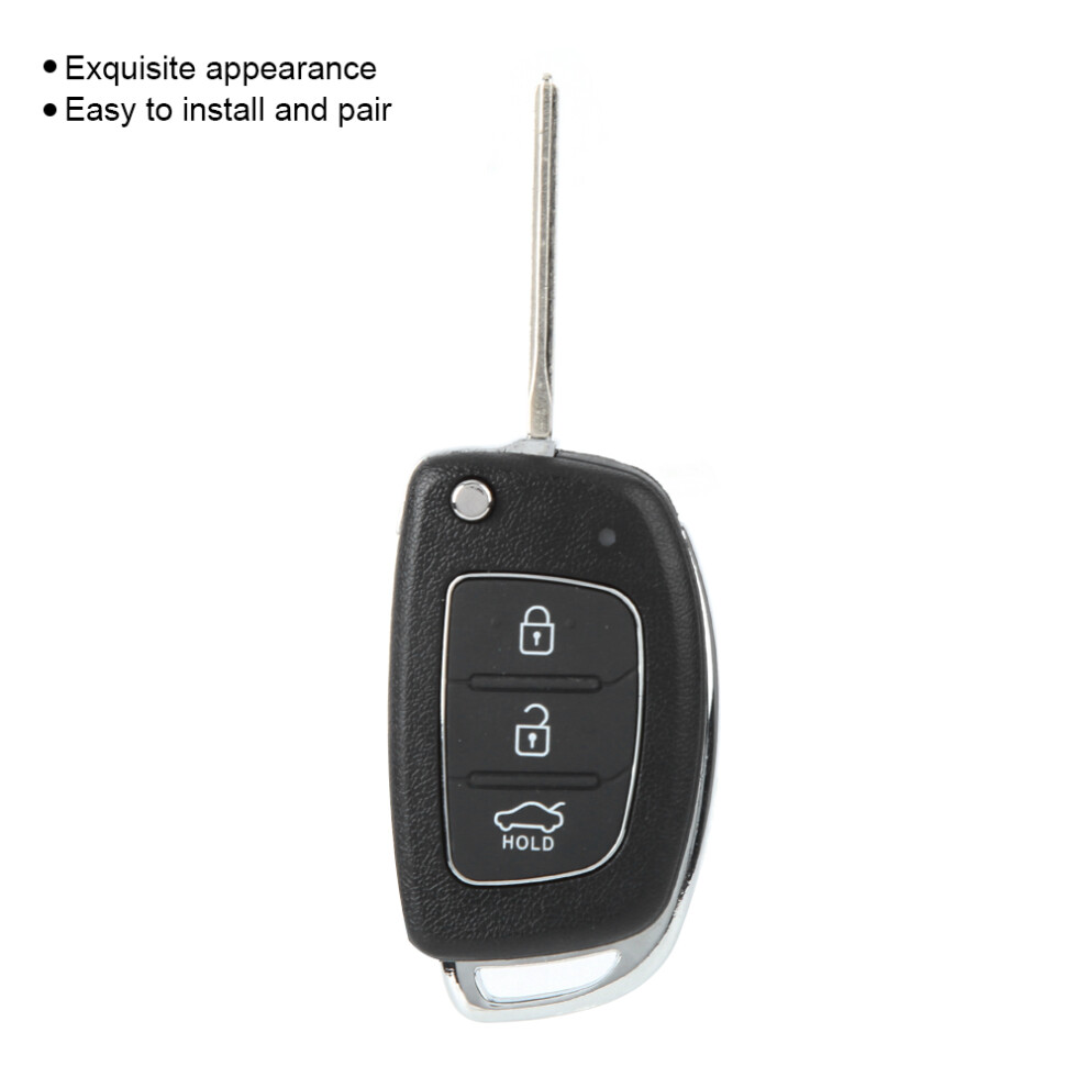 3-Button Remote Key Fob Case Shell Fit For Hyundai Santa Fe (Ix45) 2013-2014 Black 4951324530000