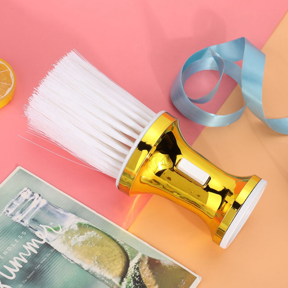 Portable Hair Neck Cleaning Dust Brush Hair Sweeping Brush Styling Tool (Gold)