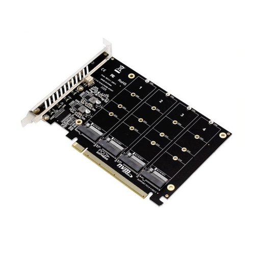 Hårddiskuppansionskort PCI-E16X-kortplats till 4 NVME SSD-diskar 2