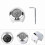 22-25mm Waterproof Motorcycle Handlebar Mount Temp Thermometer Accessories(black) 8