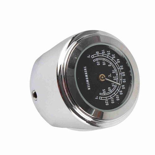 22-25mm Waterproof Motorcycle Handlebar Mount Temp Thermometer Accessories(black)