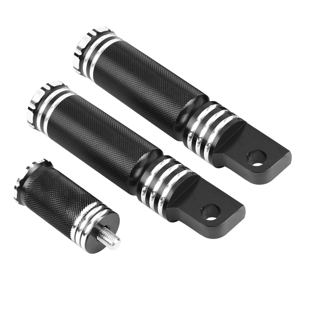 Pair Of Front Rear Motorcycle Cnc Foot Pegs Shifter Pedals Footrest Black 9441324531183