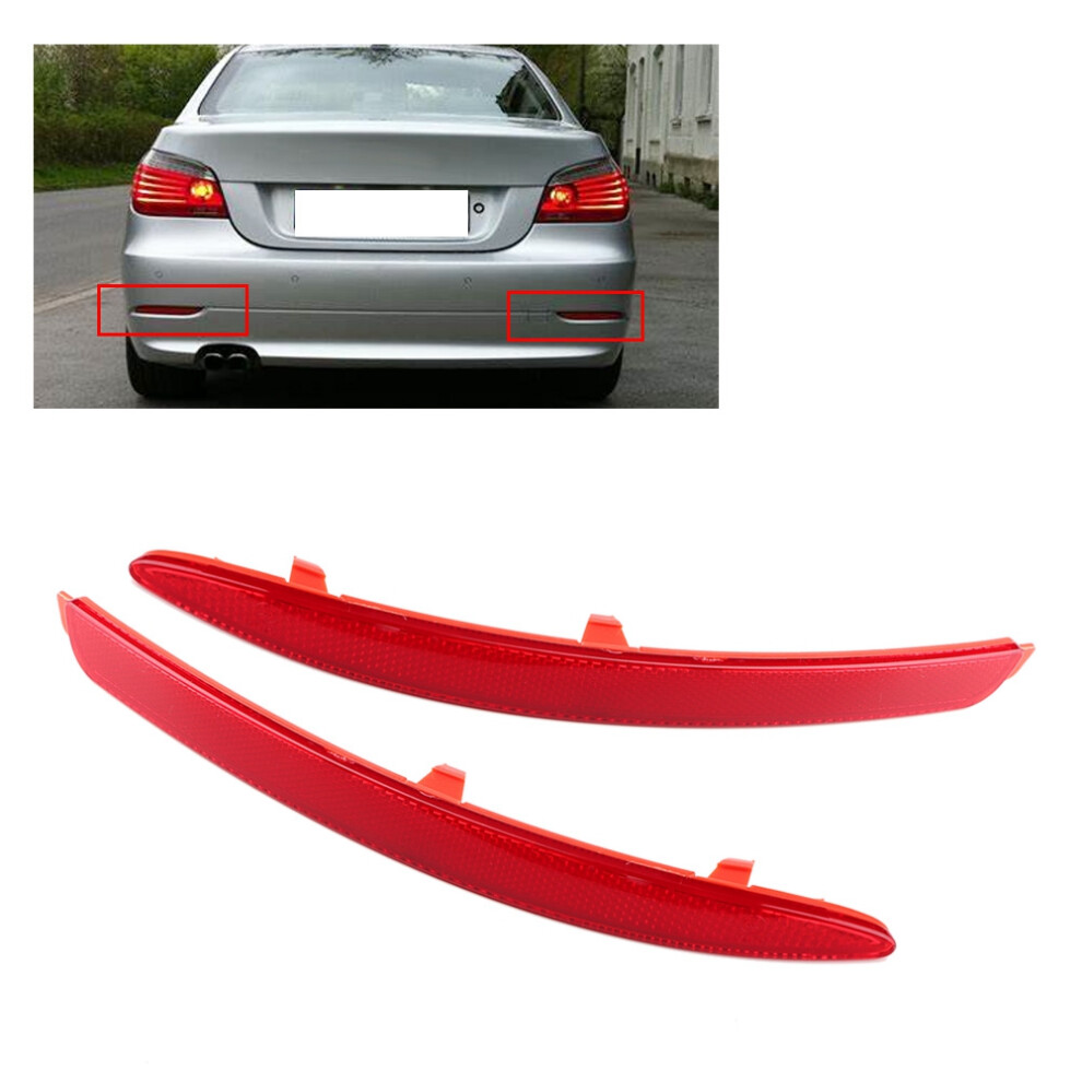 1 Pair Abs Left And Right Rear Bumper Reflector Easy To Install Car Bumper Reflector For Sedans 4991324531560
