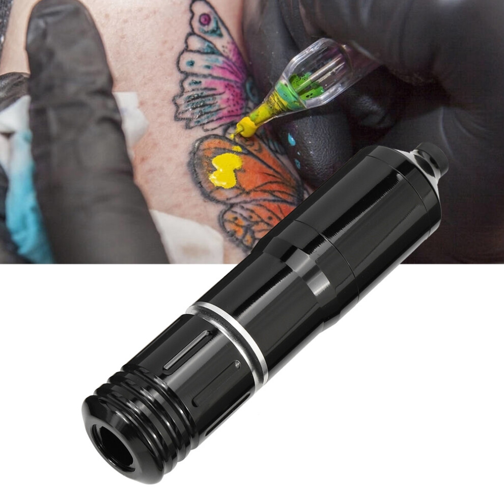 Black Electric Alloy Semi Permanent Eyebrow Body Tattoo Pen Liner Shader Machine Tool (Black)