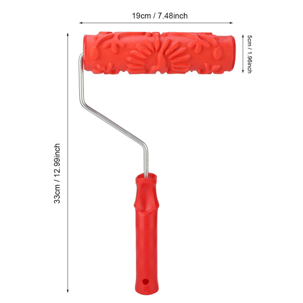 Home Decor Home Improvement Tools - Diatom Ooze Tools Wall Painting Rubber Embossed Roller 9361324532174