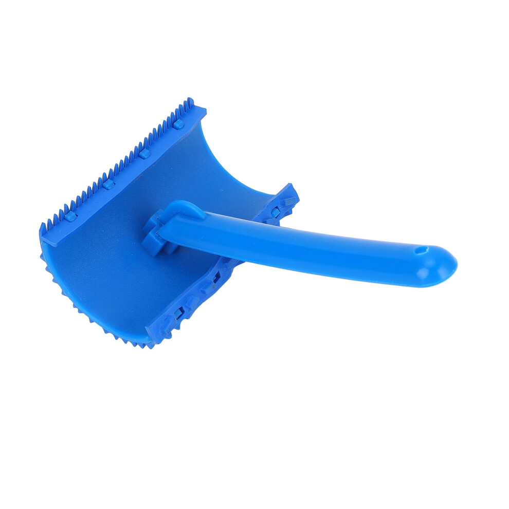 Blue Rubber Wood Grain Effect Paint Roller With Handle Diy Wall Decoration Tool 8411324532559
