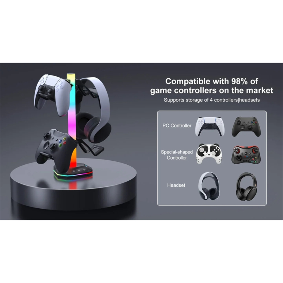 Gaming Rgb Headphone Stand For Desktop Gamer Gamepad 4853878291553