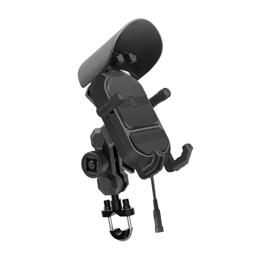 Motorcycle Handlebar Phone Mount With 15W Charger&Vibration Dampener 4853878298378