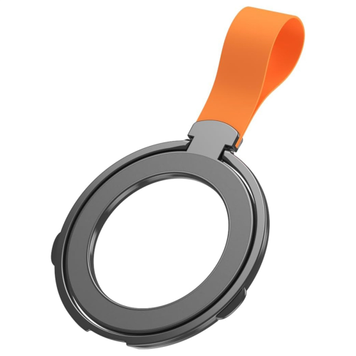 Suporte magnético para celular com apoio ajustável e pegada confortável.