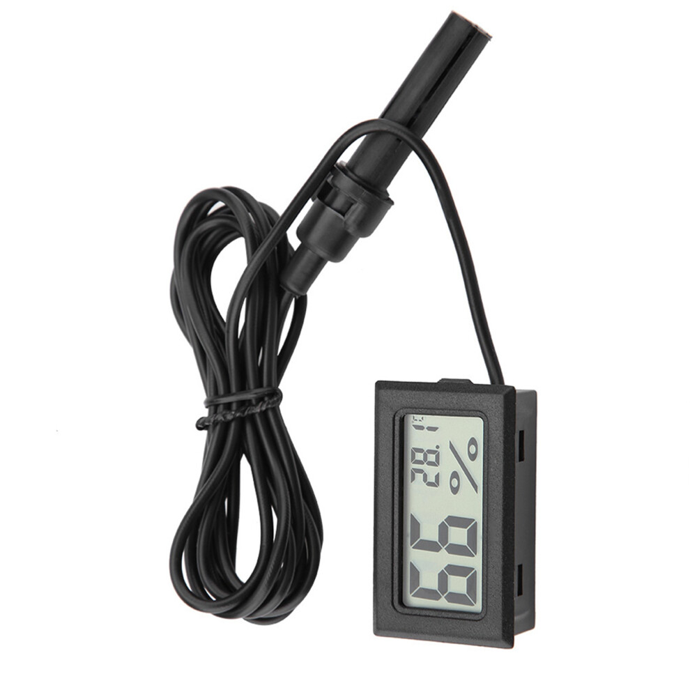Embedded Mini LCD Thermometer Hygrometer Humidity Temperature Monitor with External Probe