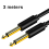6,5 mm jack audio kábel PVC 6,35 jack samec-samec AUX kábel, 3 metre 2