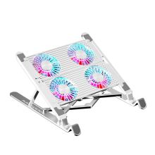 Hopfällbart stativ för laptopkylning med 4 tysta RGB-fläktar