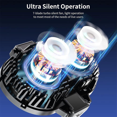 Cell Phone Cooler with LED Lights, Rechargeable Smartphones Radiator 2
