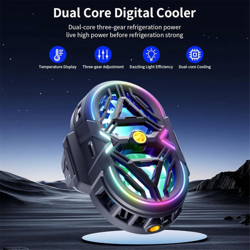 Cell Phone Cooler with LED Lights, Rechargeable Smartphones Radiator 1