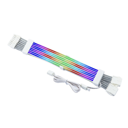 Câbles d'alimentation ARGB 2x8 broches PCIe, en silicone souple et flexible