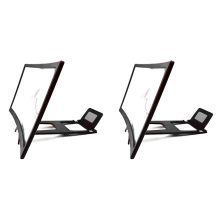 2pcs 12-Inch Curved Phone Screen Magnifier HD Video Amplifier