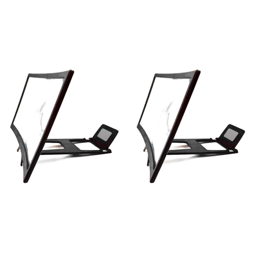 2pcs 12-Inch Curved Phone Screen Magnifier HD Video Amplifier