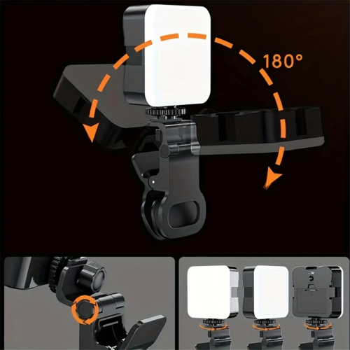 Mini luz de relleno para selfies recargable, 3 modos, brillo ajustable 2