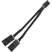 RGB-verlichtingsverlengkabel 1-naar-2 splitterkabel 4-pins mannelijk