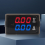 Voltímetro e amperímetro digital LED DC0-100V 10A, vermelho + azul 4