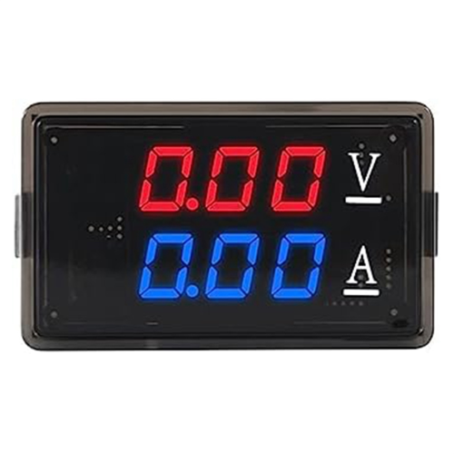 Voltímetro e amperímetro digital LED DC0-100V 10A, vermelho + azul