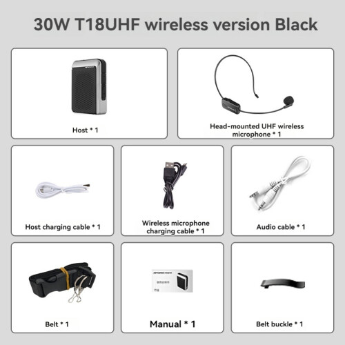 T18 Professionele Luidspreker Bluetooth Draagbare Luidspreker Zwart 2