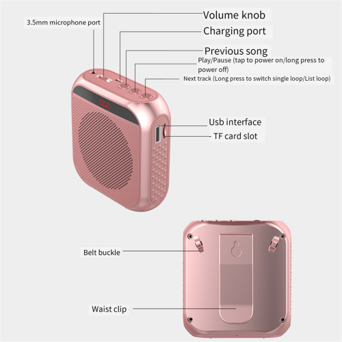 2200mah Voice Amp Multifunctional Voice Speaker, for Teacher Speech A 2