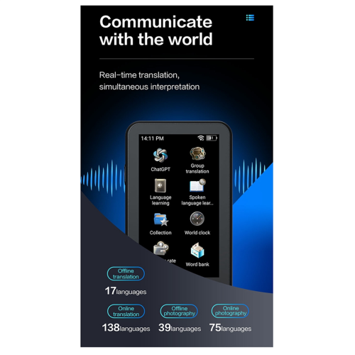 New T18PRO Portable Audio Translator 138 Language Smart Offline